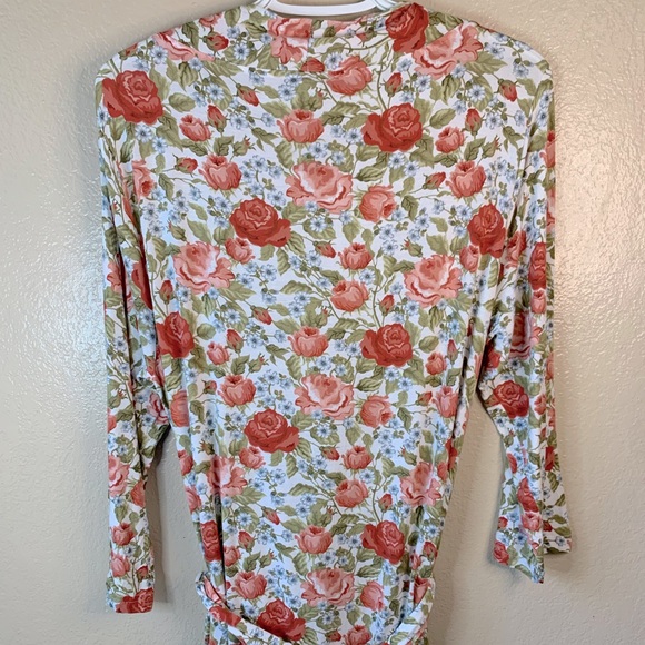 Posh Peanut Alma Maternity Postpartum Bamboo Renia Floral Robe Size L/XL - Picture 8 of 10